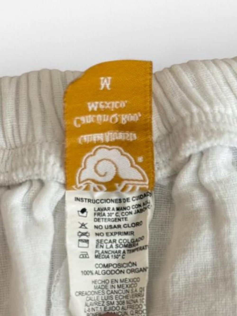 Women's White Cotton Linen Casual Shorts - Picture 6 of 6